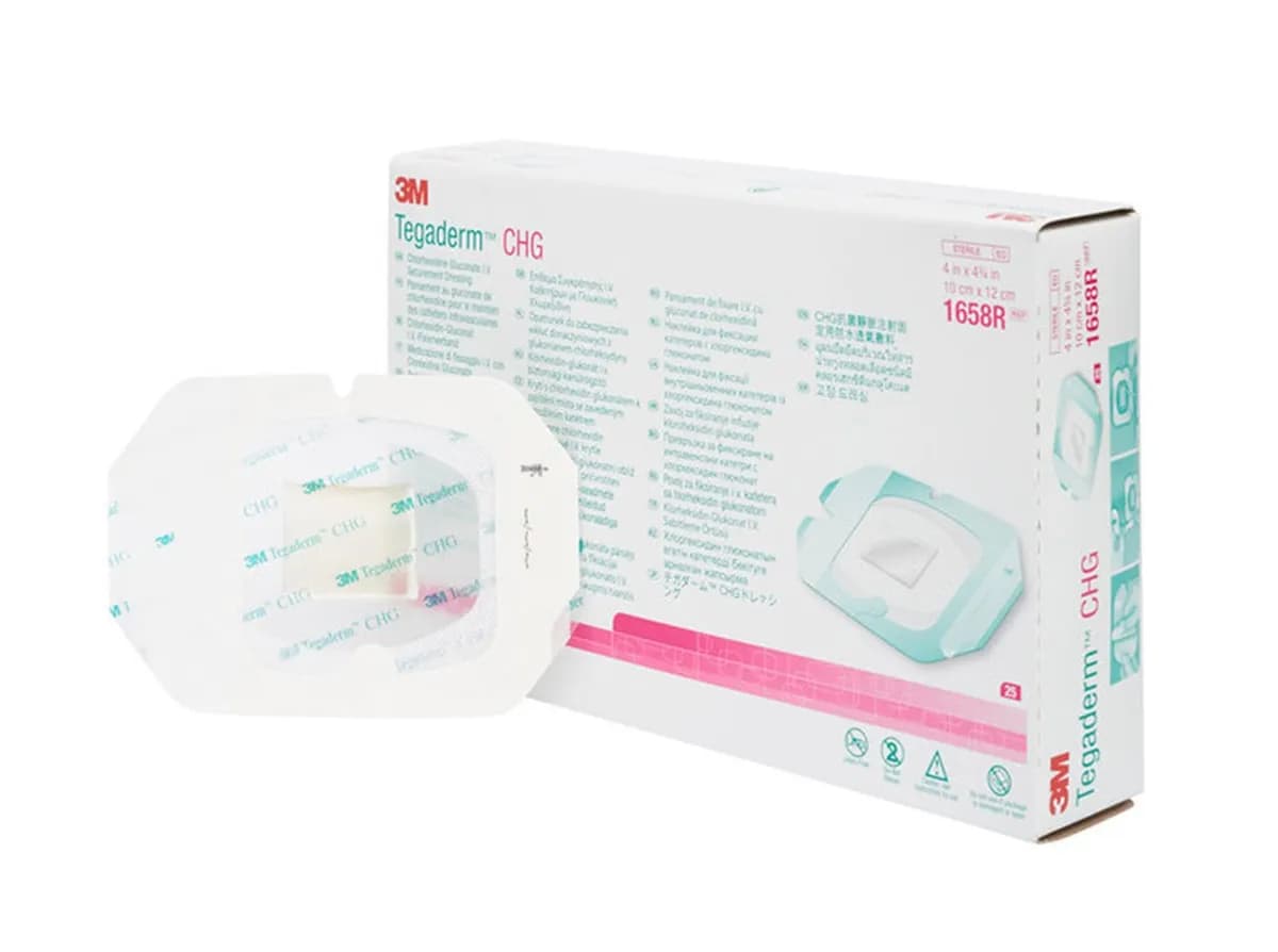 3M-1658R Tegaderm CHG I.V Securement Dressing 25Qty/Box