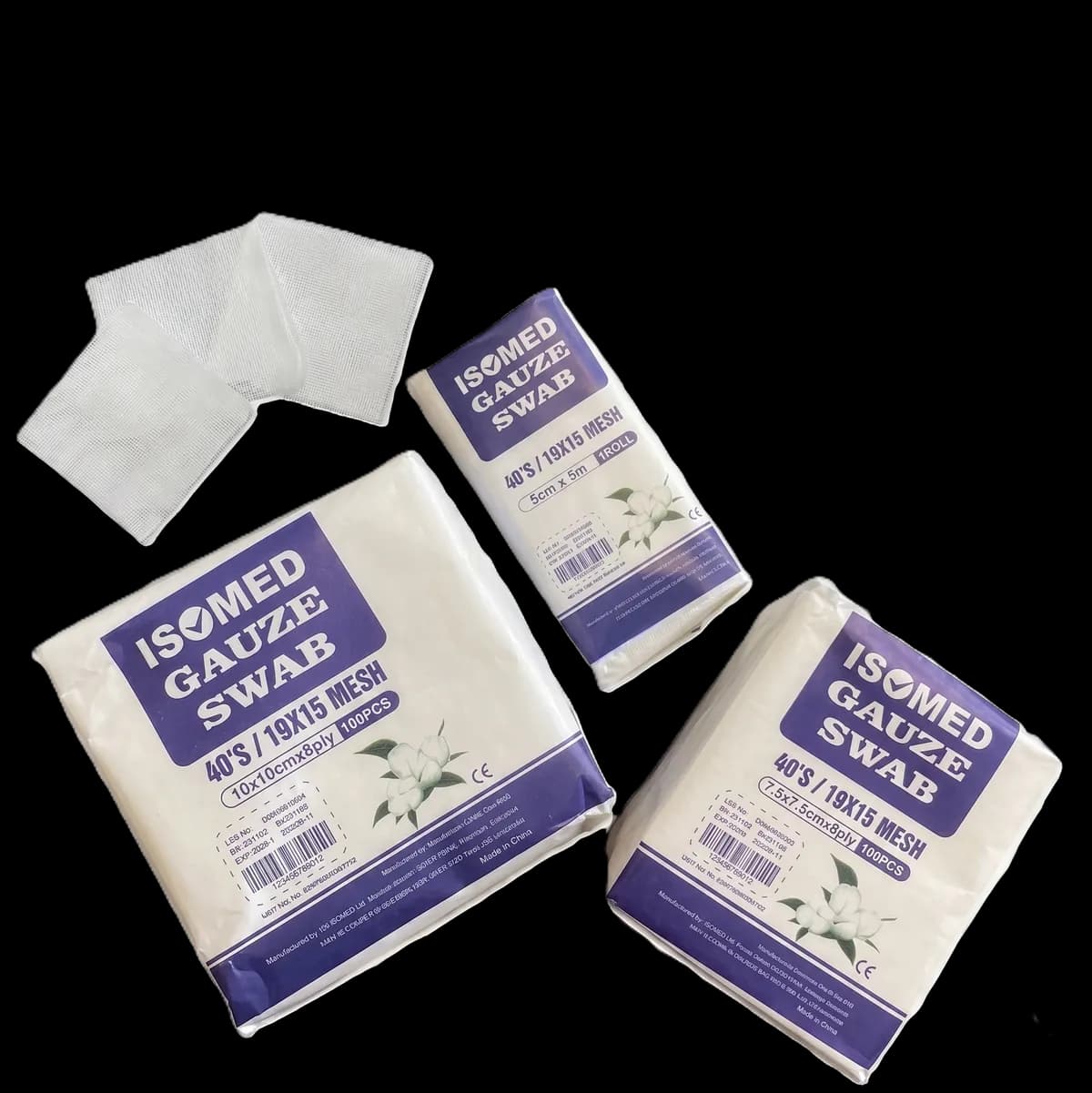 ISOMED Plain Gauze Swab 100Pcs/Pack