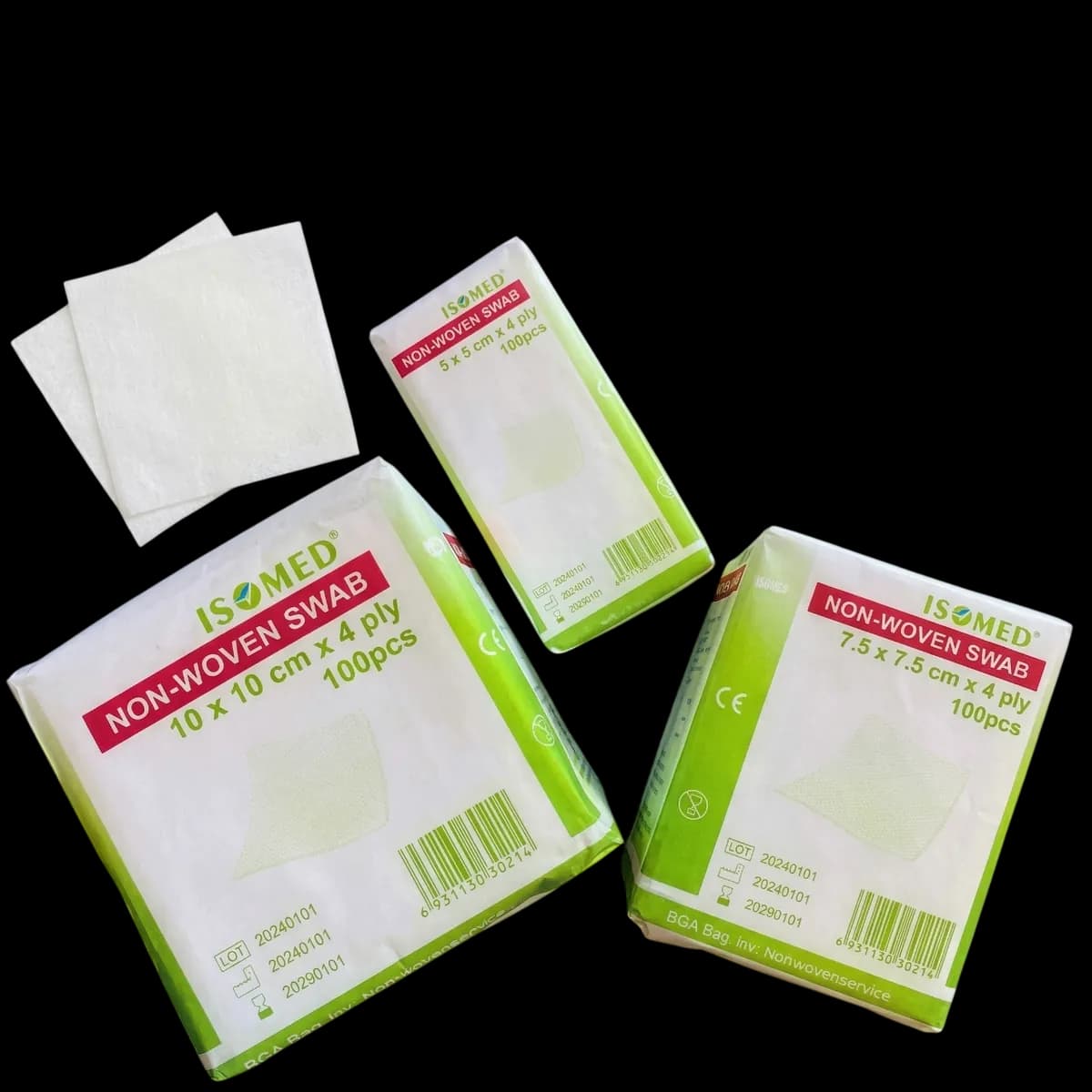 ISOMED Non-Woven Swab 100Pcs/Pack