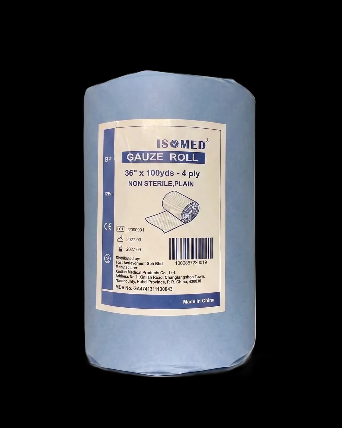 ISOMED Plain Gauze Roll 36” x 100y - 4 ply