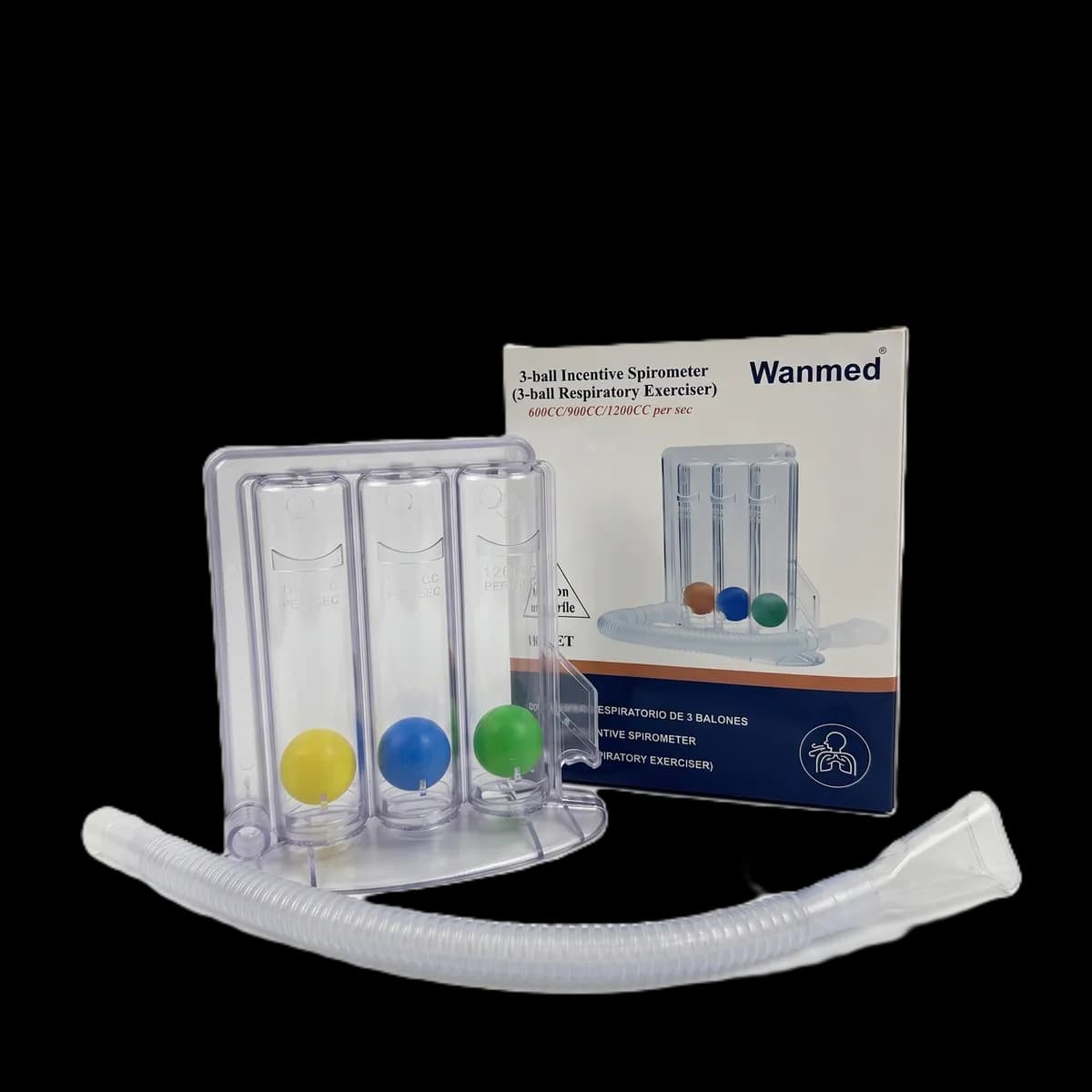 WANMED Respiratory Lung Exerciser Tri-Ball